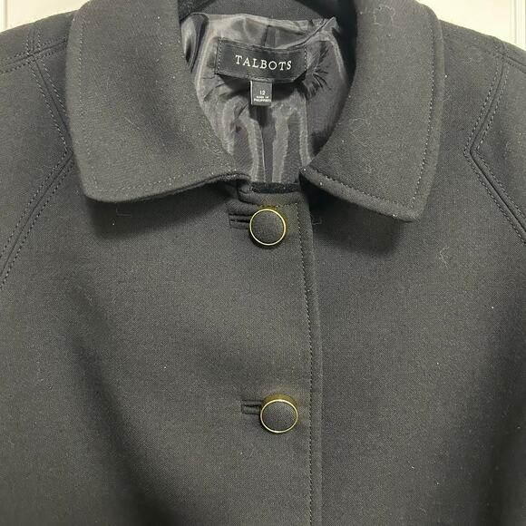 Talbots Tailored Black Blazer Jacket 12 Solid Career Modest Classic Professional - Picture 12 of 12